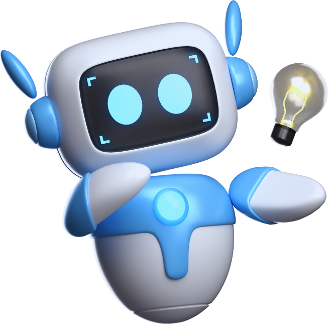 WILD mascot with a lightbulb